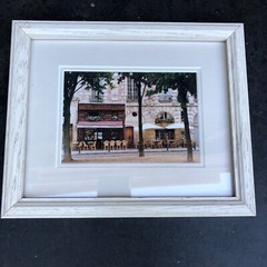 Color Photograph of Paul’s Restaurant In Paris, France – Framed By Artist