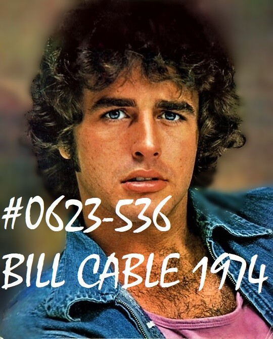 VINTAGE MALE PORTRAIT #0623-536-BC -BILL CABLE 1974 -free ship in usa