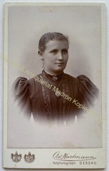 orig. CDV photo photograph fashion woman lady around 1895 Hartmann Dessau