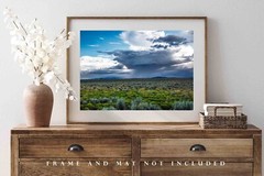 Storm Photography Print: Taos New Mexico Sagebrush Landscape Stormy Desert Photo