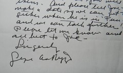 Signed Letter from Artist George A. Rizzo plus 9 Color Transparencies of his Art