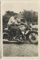 Z5502 Photo 1930s Motorcycle Vintage Bike Krad License Plate