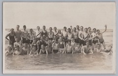 Juist 1931 – Boys in Swimwear Have Fun in the Sea – Vintage Photo 1930s