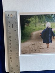 Bill Coleman Amish Photograph – girl walking down lane – Signed & Matted