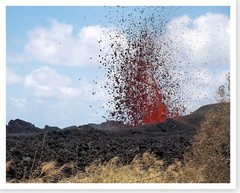 Hawaii Fissure 17 Lava Fountain Kilauea Volcano Silver Halide Photo 2018