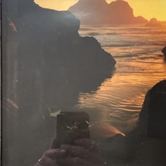 Pacific Coast Sunset Sea Stacks Framed Photograph Coastal Wall Art