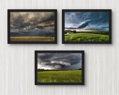 4x6in Set of 3 landscape photography prints nature storm photo collage wall art