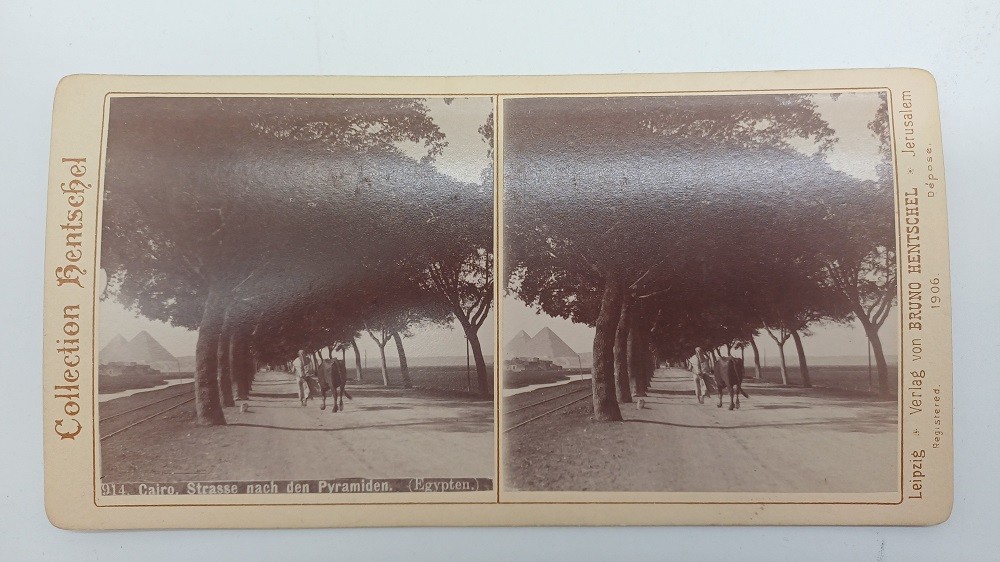 S1001// Stereo Photo Cairo Egypt Collection Hentschel No. 914 1906