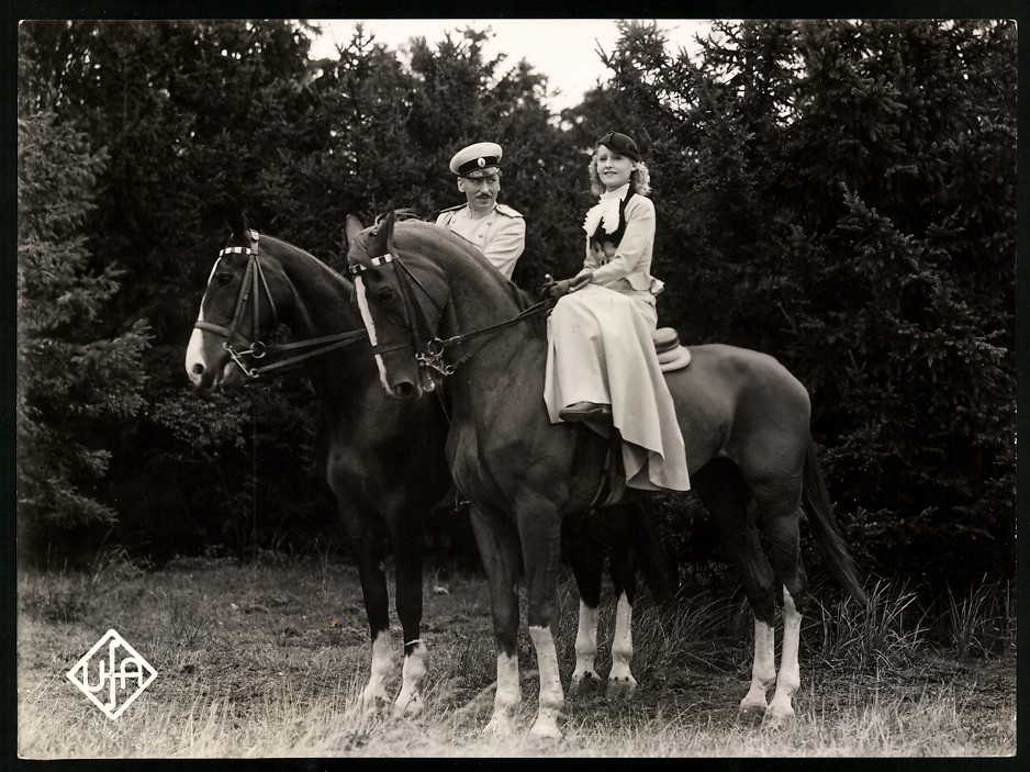 Photography Actors Willy Birgel and Lilian Harvey in UFA Film Black Ros