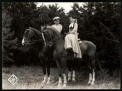 Photography Actors Willy Birgel and Lilian Harvey in UFA Film Black Ros