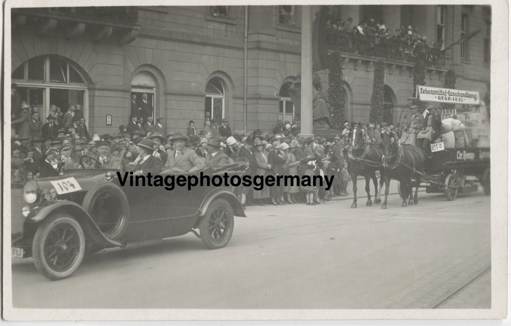 Z5506 Photo/Postcard 1930s Karlsruhe Car Vintage Passenger Car Sedan Cabriolet Coupe