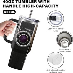 Camera Lens Insulated Tumbler – Gift for Photographers