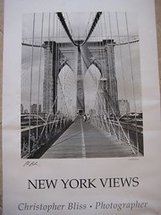 NEW YORK VIEWS BROOKLYN BRIDGE LIMITED EDITION PHOTO POSTER, CHRISTOPHER BLISS