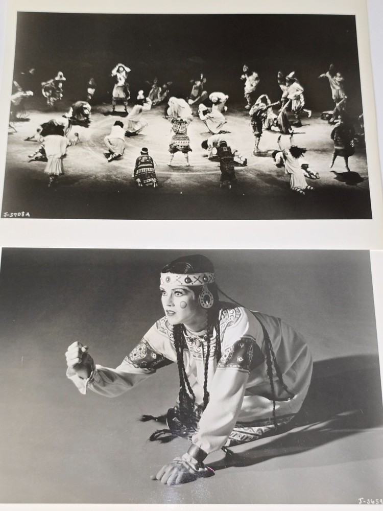 THE JOFFREY BALLET 8×10 HERBERT MIGDOLL 2 PRESS PHOTO RIMA CORBEN DANCE INDIAN