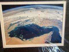 Aerial Earth Images Art Prints Digital Photographic Black Mats Bling Set of 2