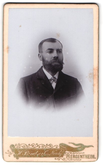 Photograph H. Bindseil’s Nachf., Mergentheim, portrait of a gentleman