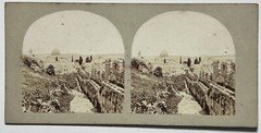 Terre Sainte Jerusalem Murailles C1858 Photo Frith Stereo Vintage Album