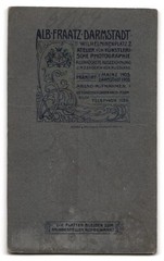 Photography Album Fraatz, Darmstadt, Wilhelminenplatz 2, portrait soldier in Unifo