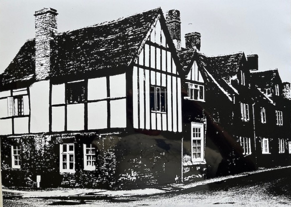 DR KC BROWN AUSTRALIAN LARGE PHOTOGRAPH B&W «TUDOR STYLE HOUSE » 1980