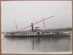 Principele Carol Paddle Steamer Historic Unique Large Photo on Cardboard 1931