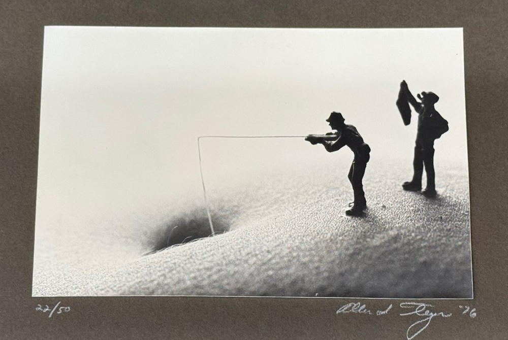 Signed 6×9 Allan Teger Bodyscapes BW Art Photography Print #22/50 Fishing