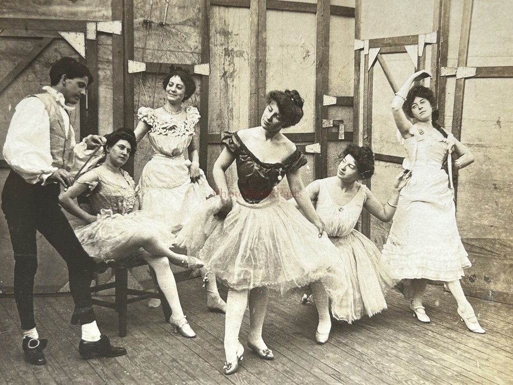 Genre Scene The Ballet School Dance Beauty 1901 Photo Stereo Vintage Citrate