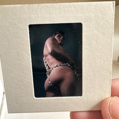 Vintage 24 Male Pin-up Slides Single Slide Risqué Bare Photos Models Pre-1970’s