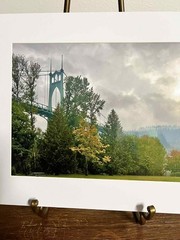 St. Johns Bridge Portland Matted 8×10 Photo Tammie Bates PNW Landscape Signed