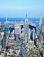 8 1/2×11″ PHOTO of EMPIRE STATE BUILDING from WORLD TRADE CENTER BUILDING in NYC