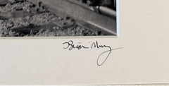 Brian Murray Signed B&W Photo Steam Locomotive Framed 8×12 Print Railroad Art