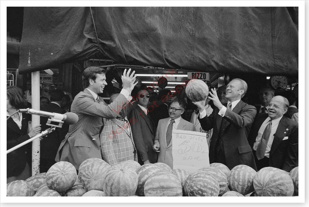 Gerald Ford Tossing Watermelon Philadelphia Farmers Market 8×12 Photo