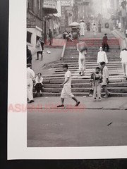 40’s LARGE HONG KONG CENTRAL STEPS STREET SCENE CHILDREN Old Vintage Photo 香港老照片