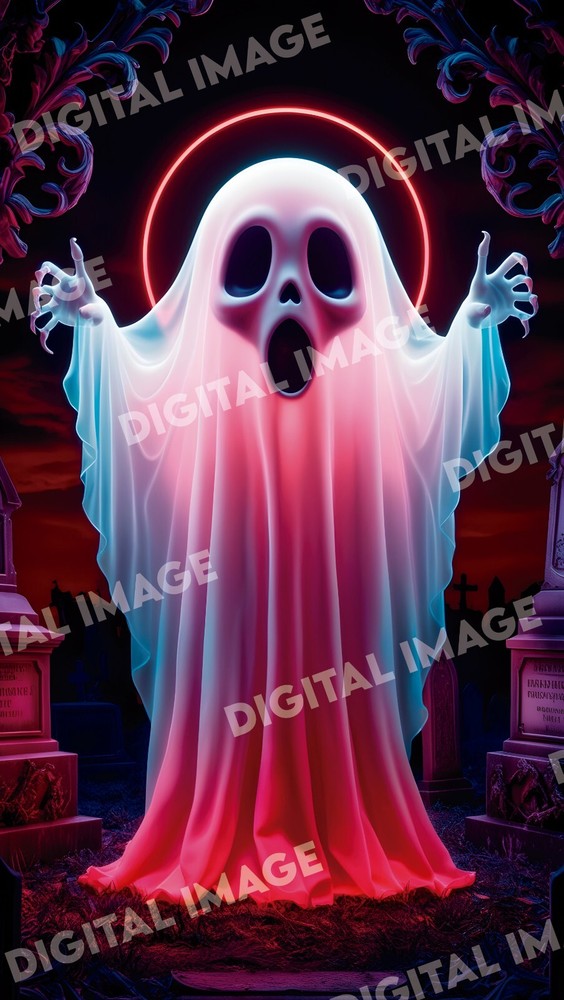 Digital Art Picture Image Photo Wallpaper Background Desktop AI 3D Kawaii Ghost