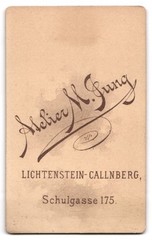 Photograph M. Jung, Lichtenstein-Callnberg, Schulgasse 175, Young Lady with back