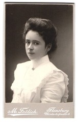 Photography by M. Frölich, Flensburg, Norderhofenden 9, portrait of a young…