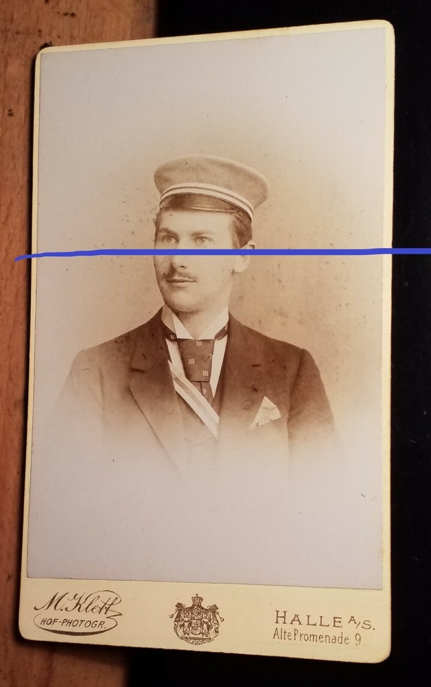 C. Mentzel in SS 1893 as a student in Couleur-CDV Halle a. S. / Studentika