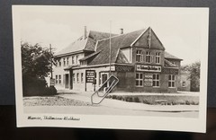 Photo View Postcard Wismar Thälmann Clubhouse GDR Propaganda Sign Building PK