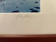 Curtis Krueger Signed Photo Framed Matted «Mrs. Davis’ Chair Meets a Moose».