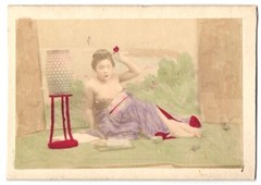 Photograph Unknown Photographer And Place Semi Nude Japanese Woman Stuck Herself Bl Nude