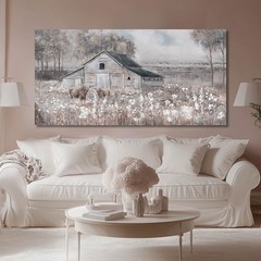 SDYA Landscape Canvas Wall Art Animal Photo Prints White and Brown Wall Hangi…