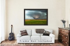 Storm Photography Print – Picture of Large Tornado on Spring Day in Kansas