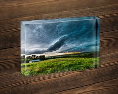 Storm photography wall art hanging Iowa landscape picture stormy sky photo print