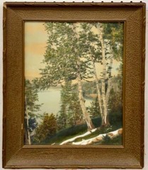 VINTAGE Wallace Nutting RARE Hand Painted PHOTO PRINT Circa EARLY 20TH Century