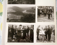 11 piece photo hunting hunter game 1962 Rhine rifle album page vintage BD