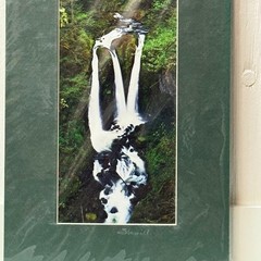 Triple Falls Oregon Waterfall Photo Signed Sherrill Columbia Gorge Hiking PNW