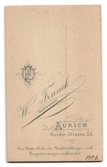 Photograph W. Frank, Aurich, Norderstraße 56, soldier in uniform with bayonet un
