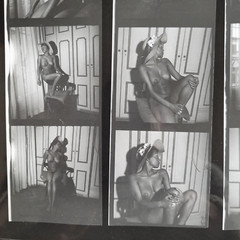 Curiosa Contact Board Nude Photos Female 1970s Portrait Young Woman