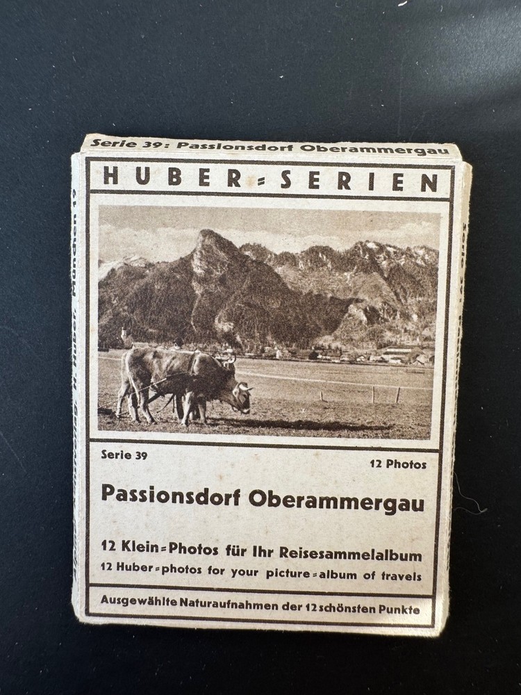 Oberammergau historical photos Huber series Passion Village 12 small photos 9×6 cm