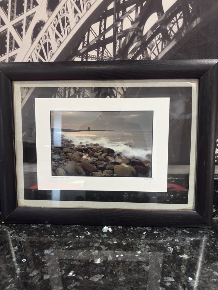 Michael Walsh Framed Signed Photograph Easkey Co. Sligo Ireland 19 1/4”x14 1/2”