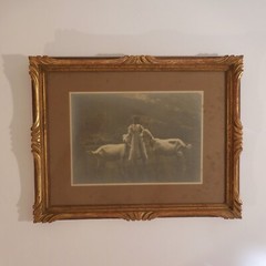 Framed Black And White Film Photography Print XIX Mountain Girl Goat N4001